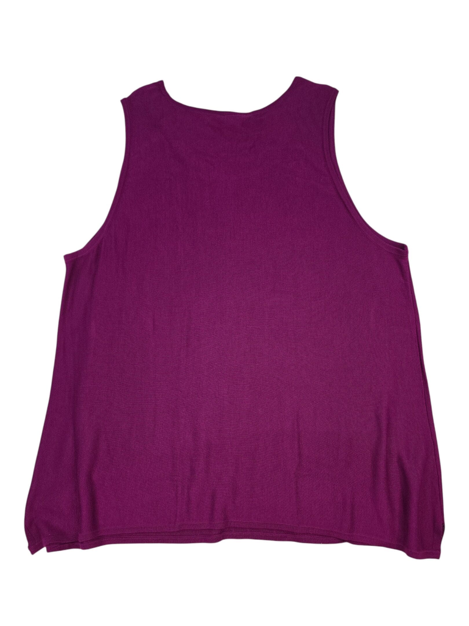 Catherines sleeveless knit top 3X back view