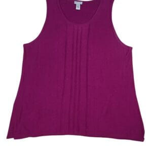Catherines sleeveless knit top 3X front view