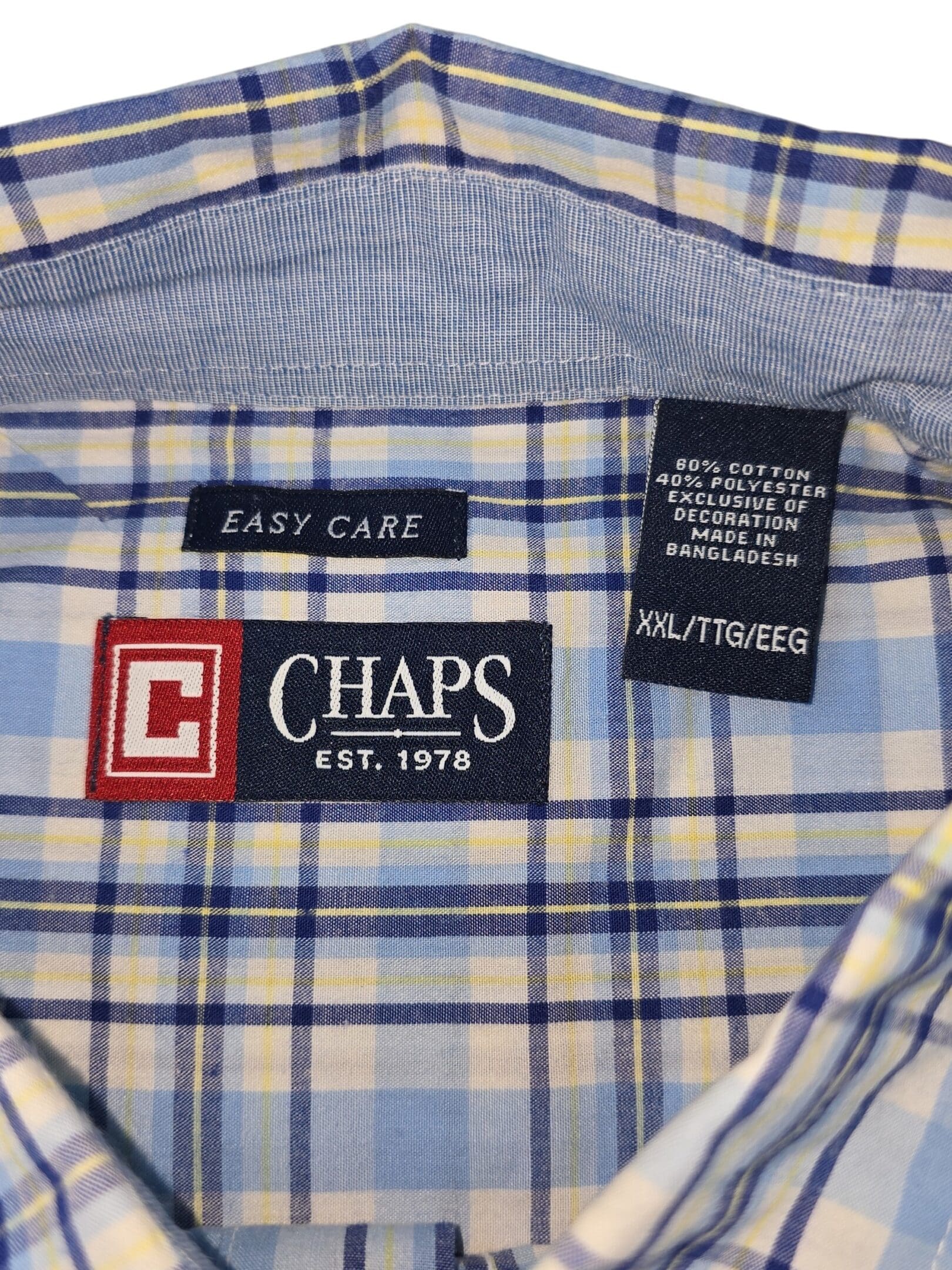 Chaps brand tag and size XXL