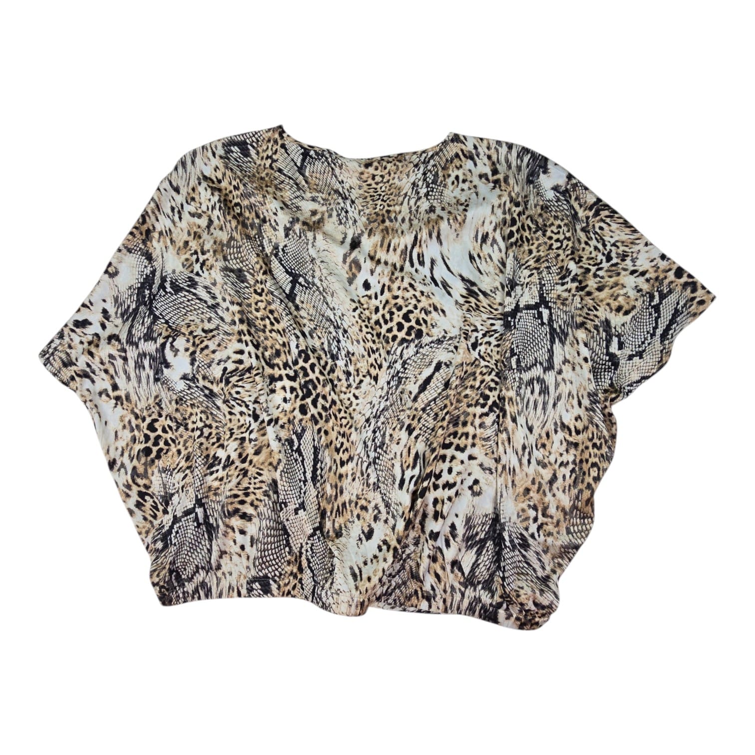 Chico’s size 3 women’s animal print top back view