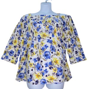 Cocomo Woman off the shoulder blouse size 2X floral print front view