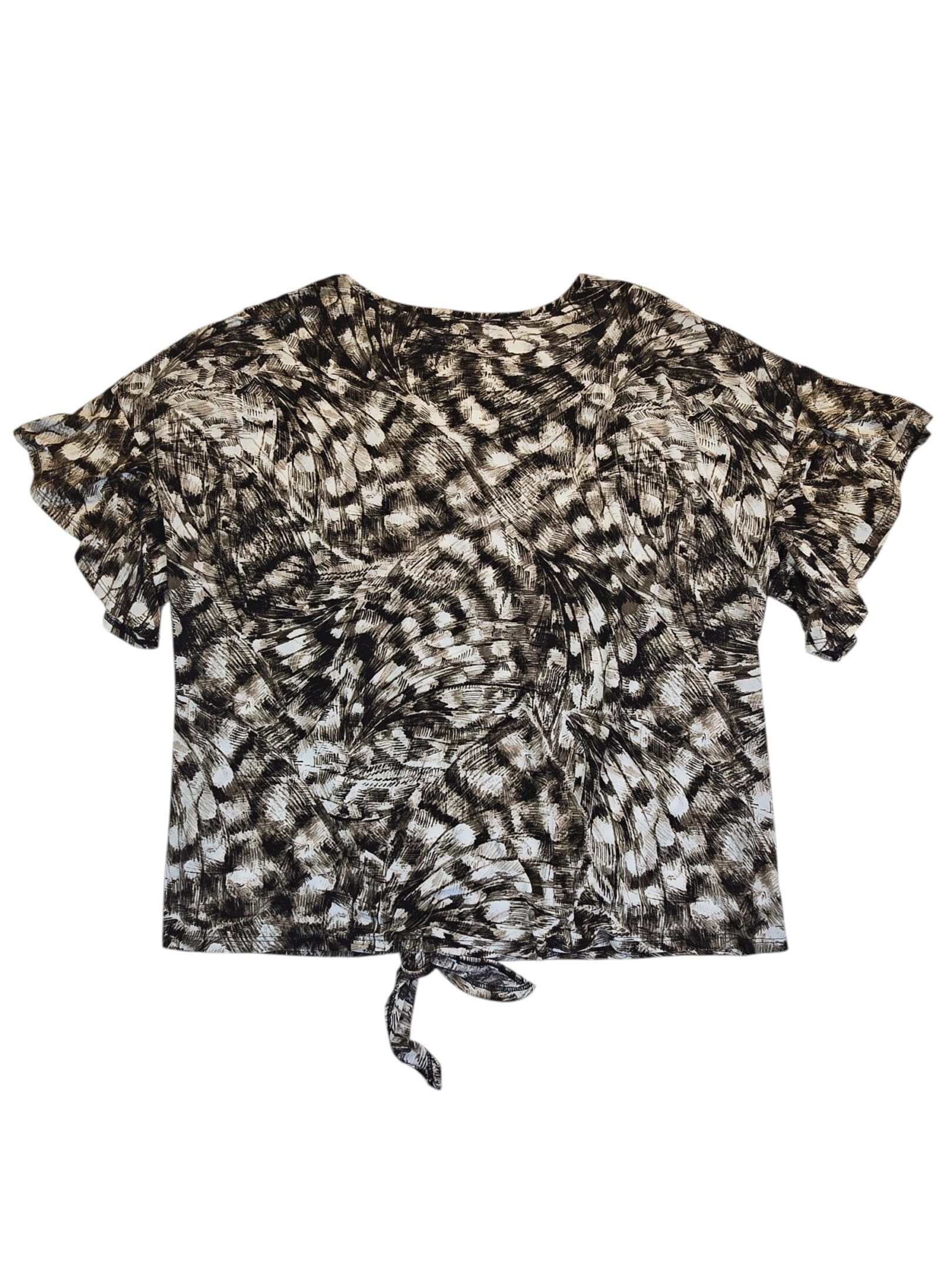 Cocomo Woman flowy short sleeve blouse back view