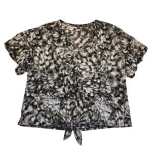 Cocomo Woman short sleeve blouse tie front plus size