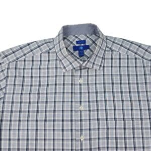 Egara men’s button up shirt 2XLT long sleeve plaid front view