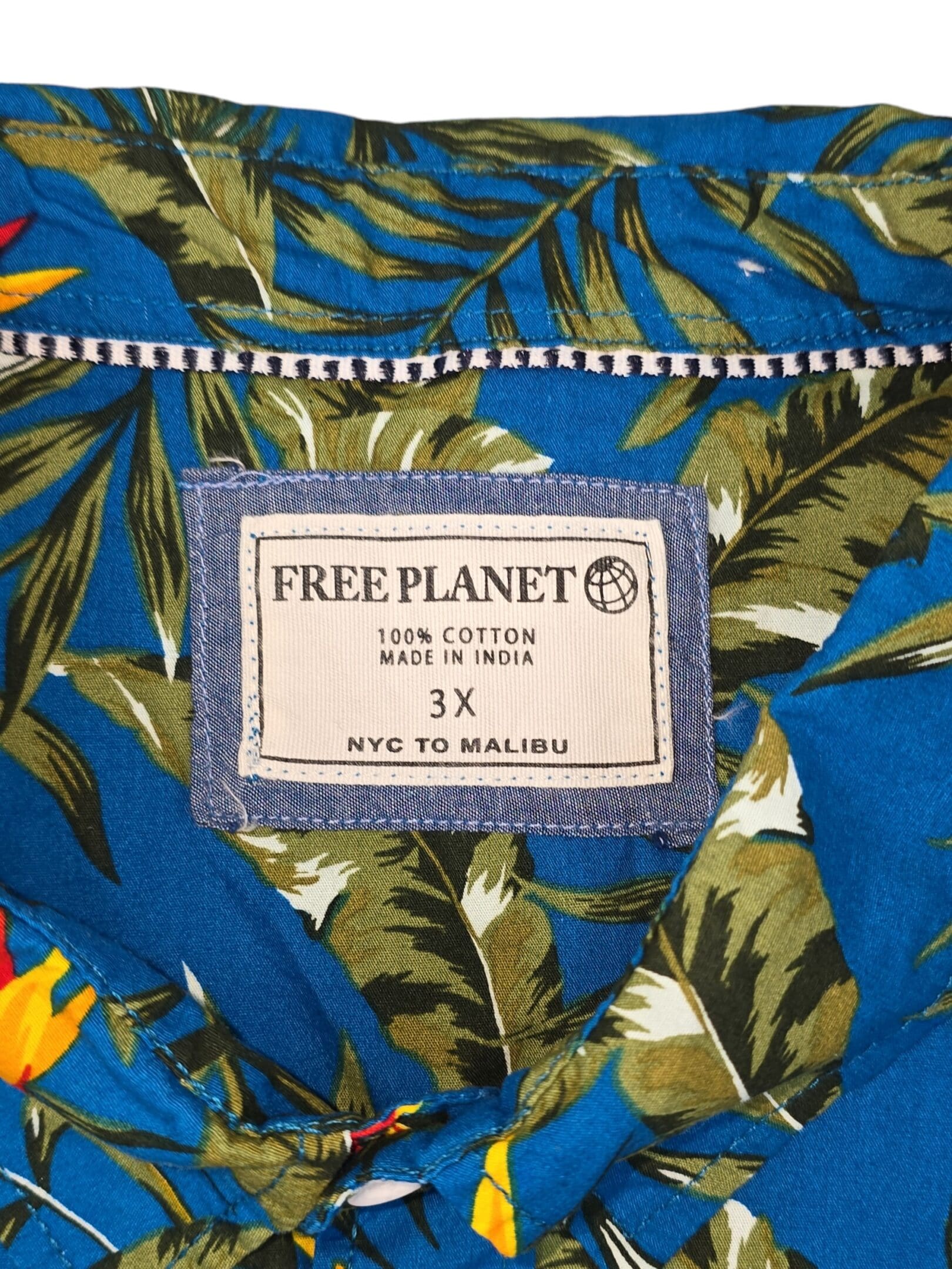 Free Planet men’s shirt 3X brand and size tag
