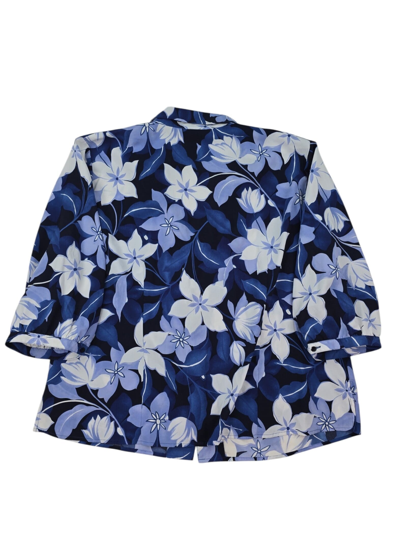 Judith Hart women’s blouse back view navy blue floral size 18W