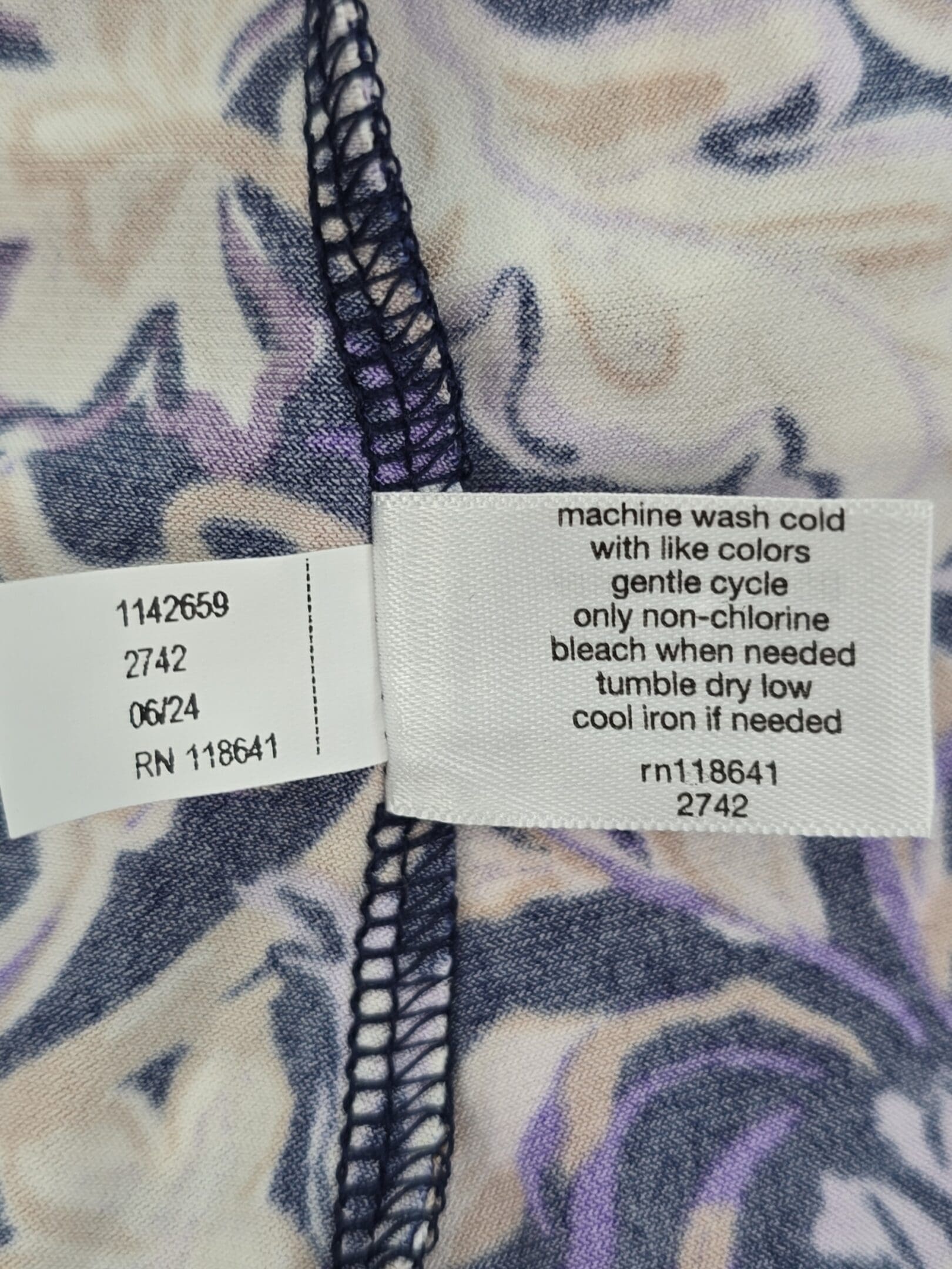 Lane Bryant long sleeve top care instructions