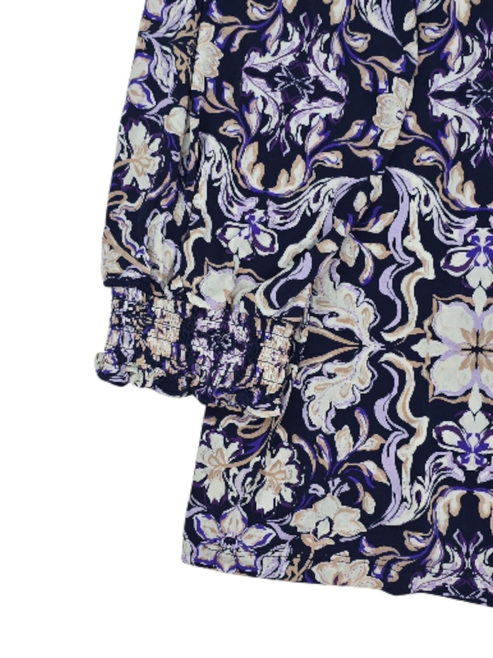 Lane Bryant long sleeve top smocked cuff detail