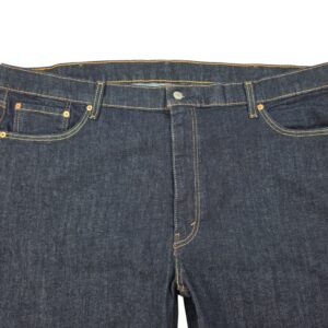 Up close front view of Levi 541 men’s blue denim jeans