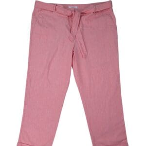 LOFT red cropped pants in size 18 shown from the front.