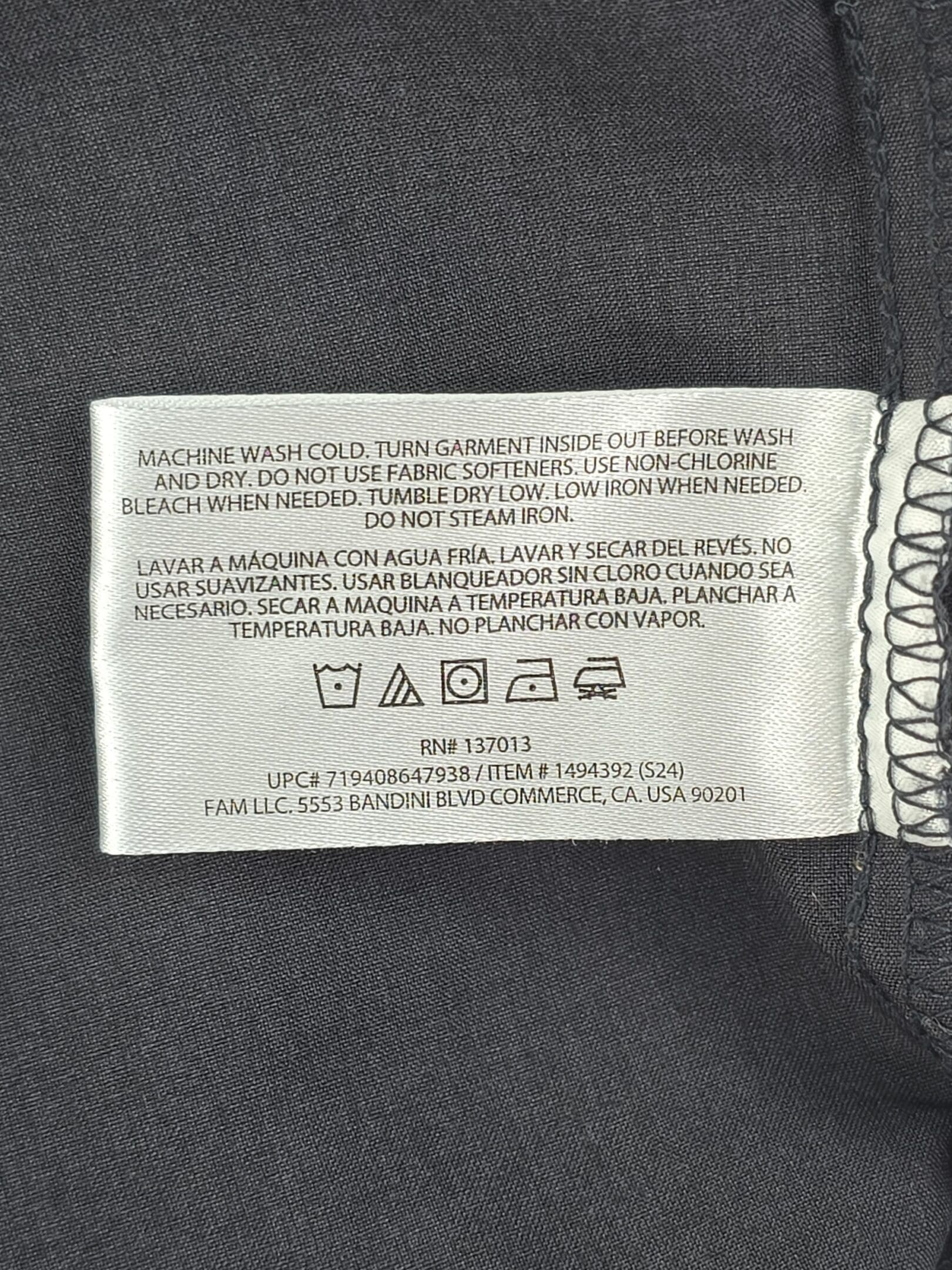Orvis shirt care instructions tag