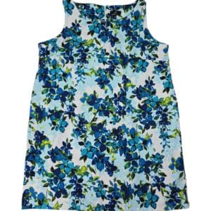 Ronni Nicole 24W floral sleeveless dress full front view on white background