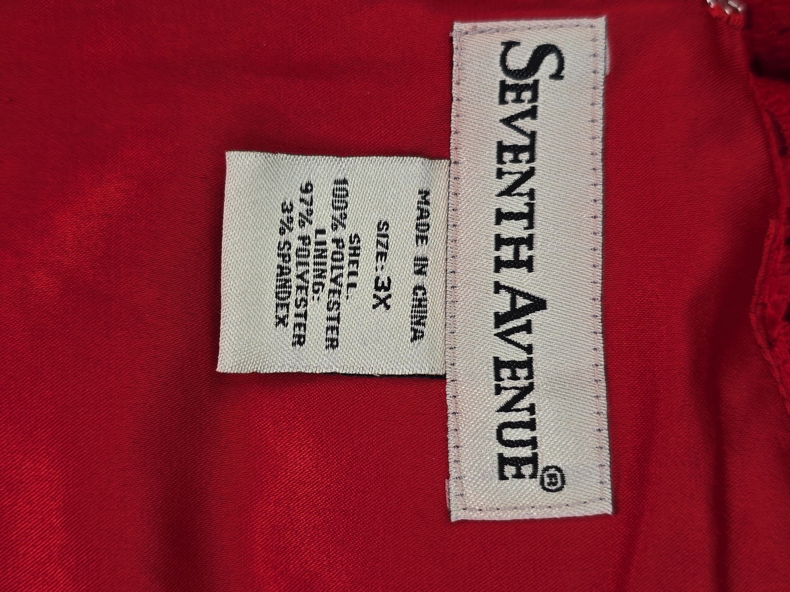 Seventh Avenue dress tag showing size 3X