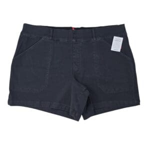 Spanx women’s black twill shorts size 3X front view