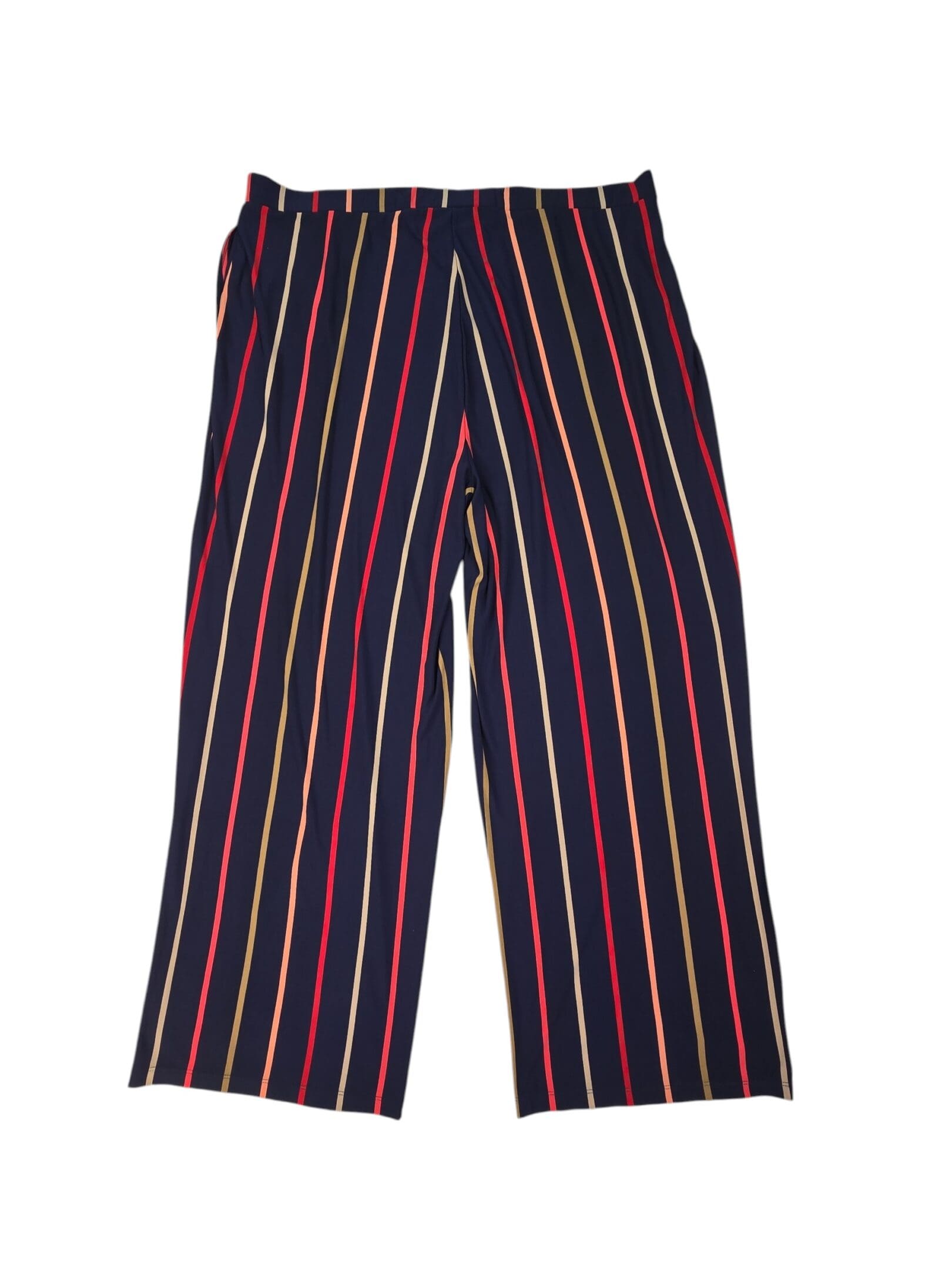 Susan Graver wide leg pants back view size 2X