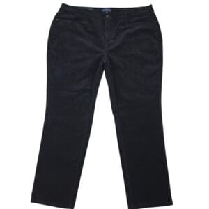 Talbots Simply Flattering Collection women’s black corduroy pants front view