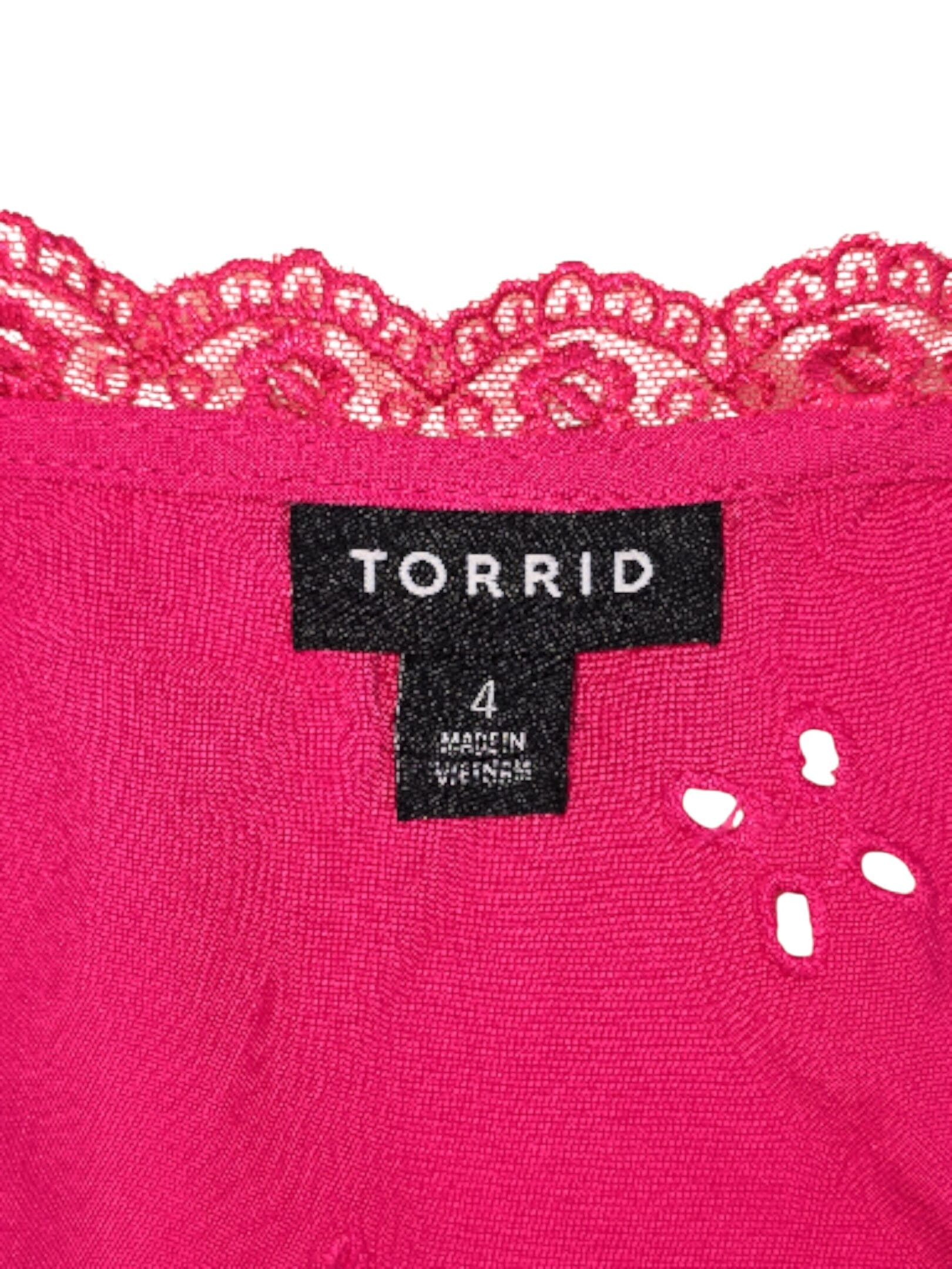 Torrid brand label with size 4 tag
