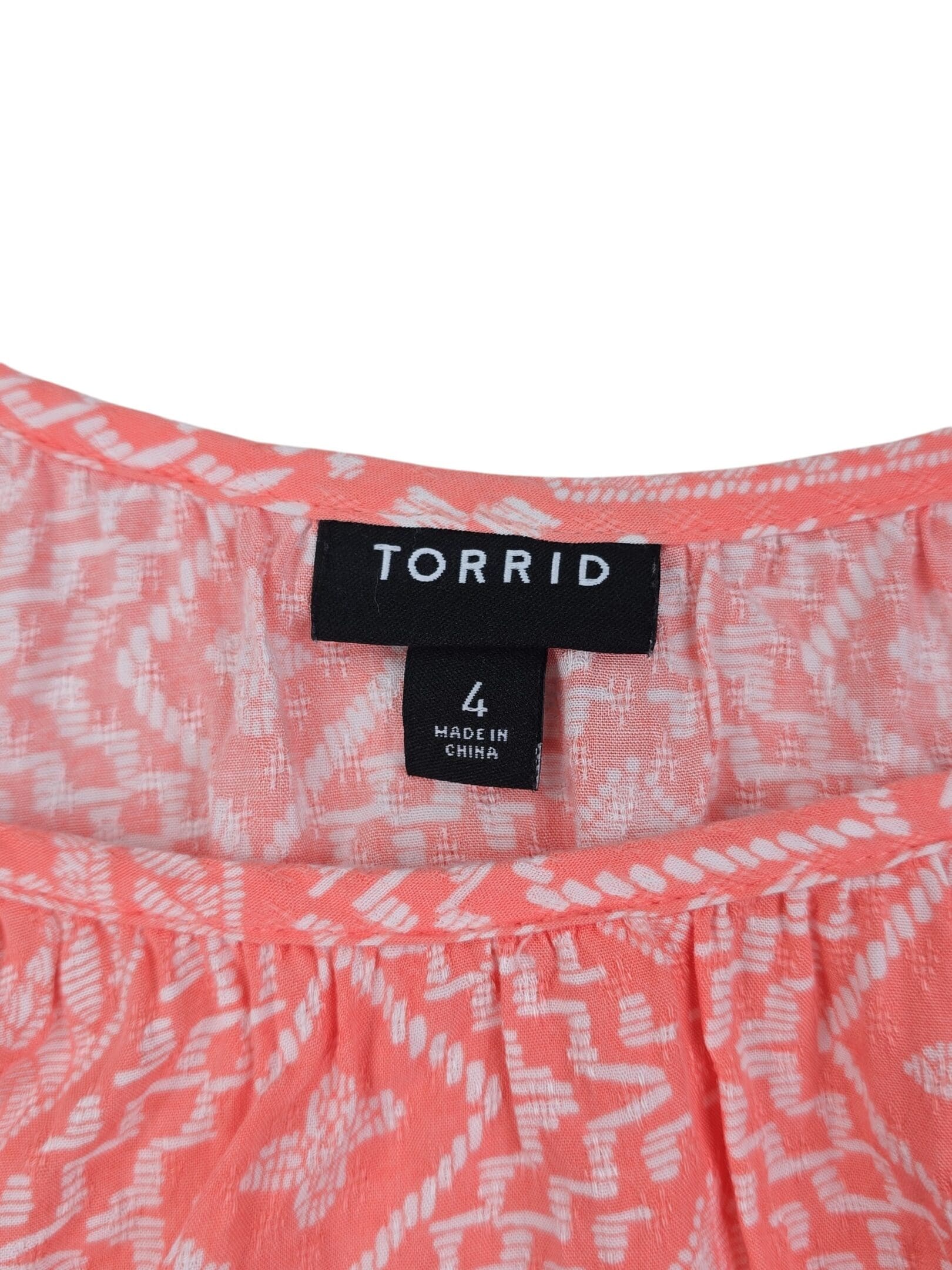 Torrid size 4 brand and size label