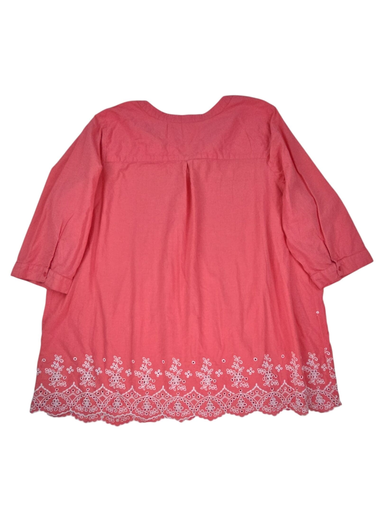 Woman Within embroidered blouse back view size 2X