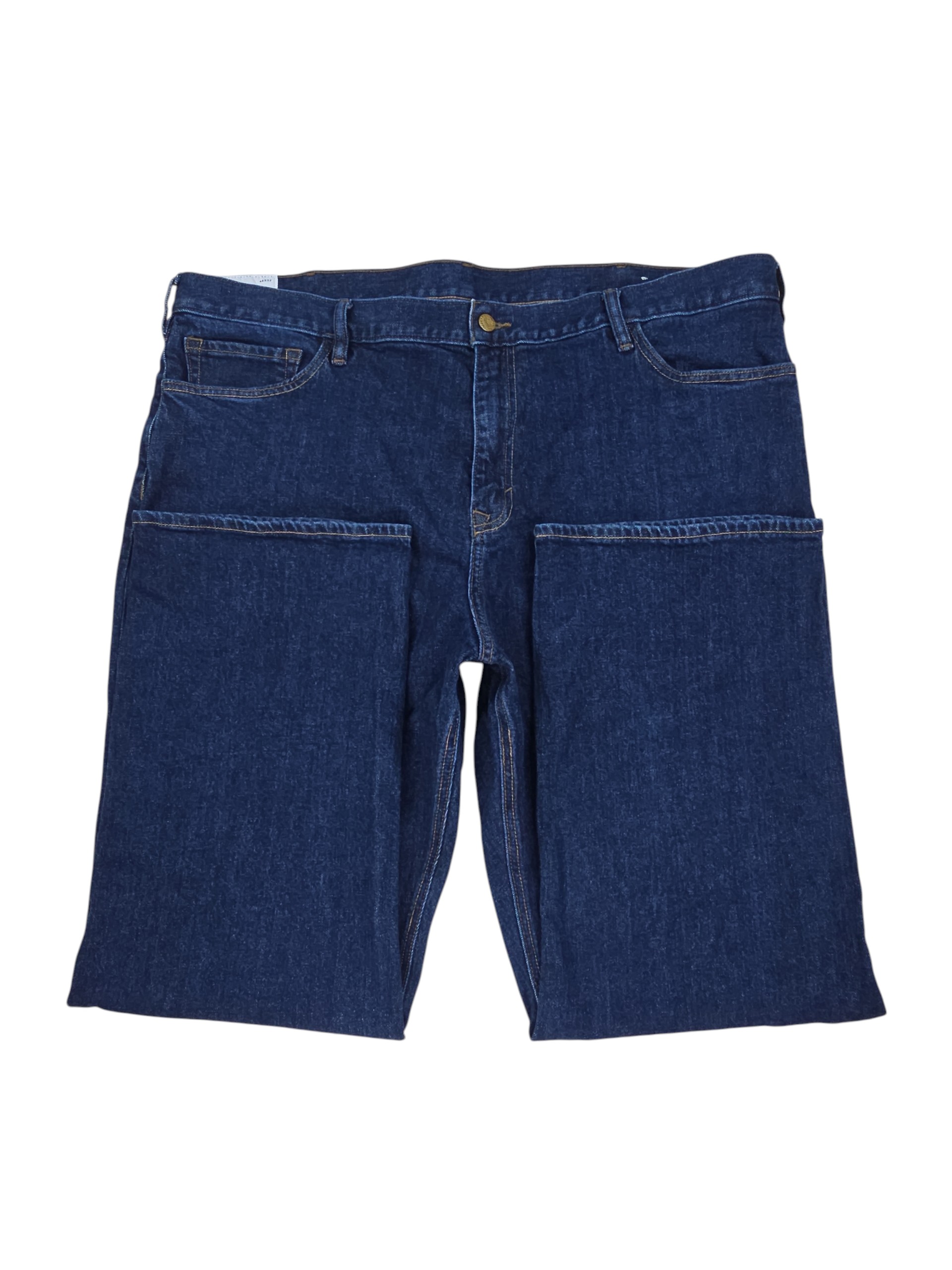 Banana Republic straight fit jeans hem detail dark denim