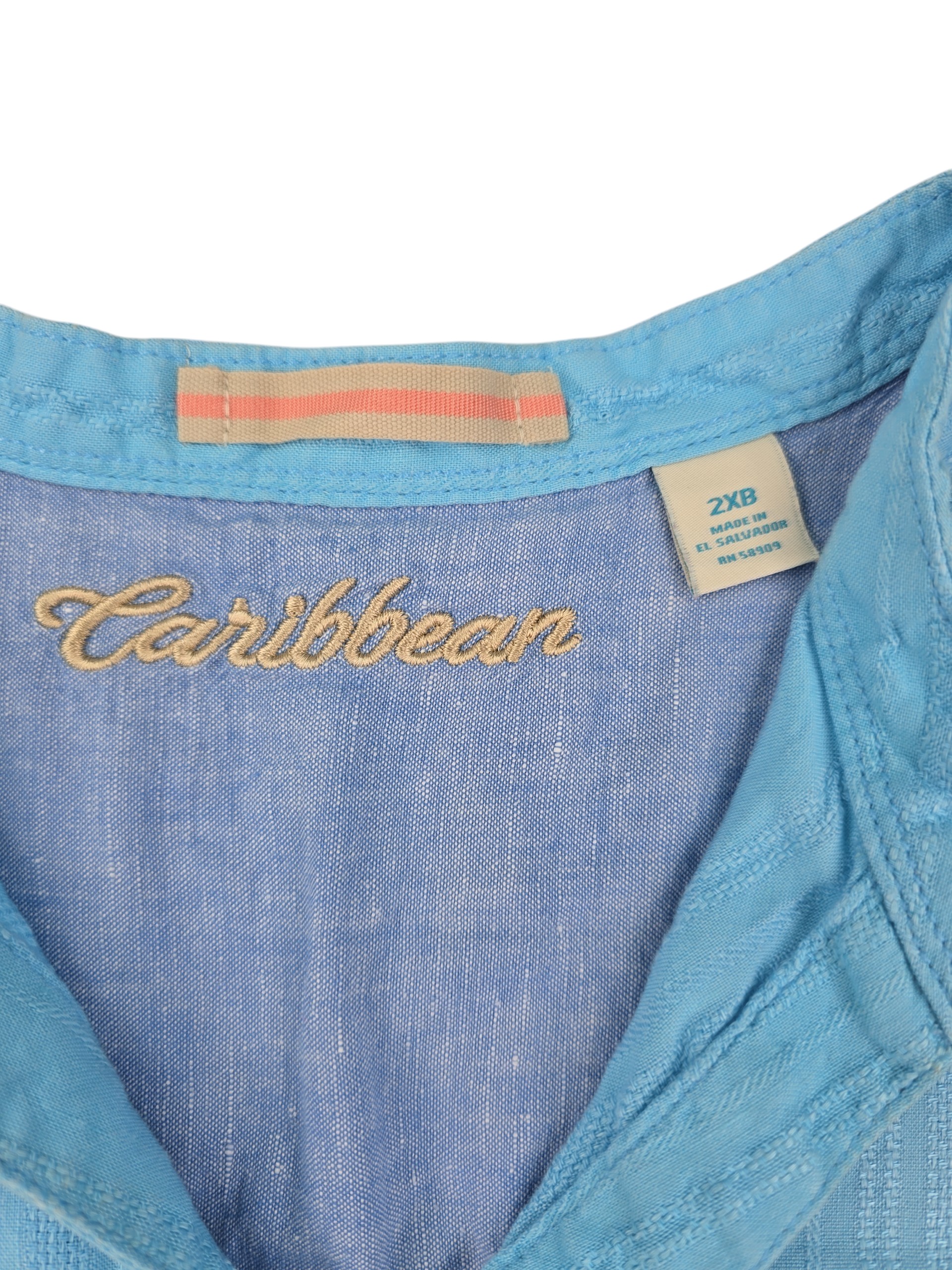 Caribbean brand 2XB size label
