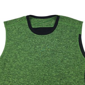 Front chest area of Foundry sleeveless shirt with subtle graphic