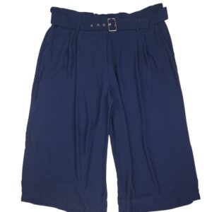 full front view City Chic navy belted capri pants