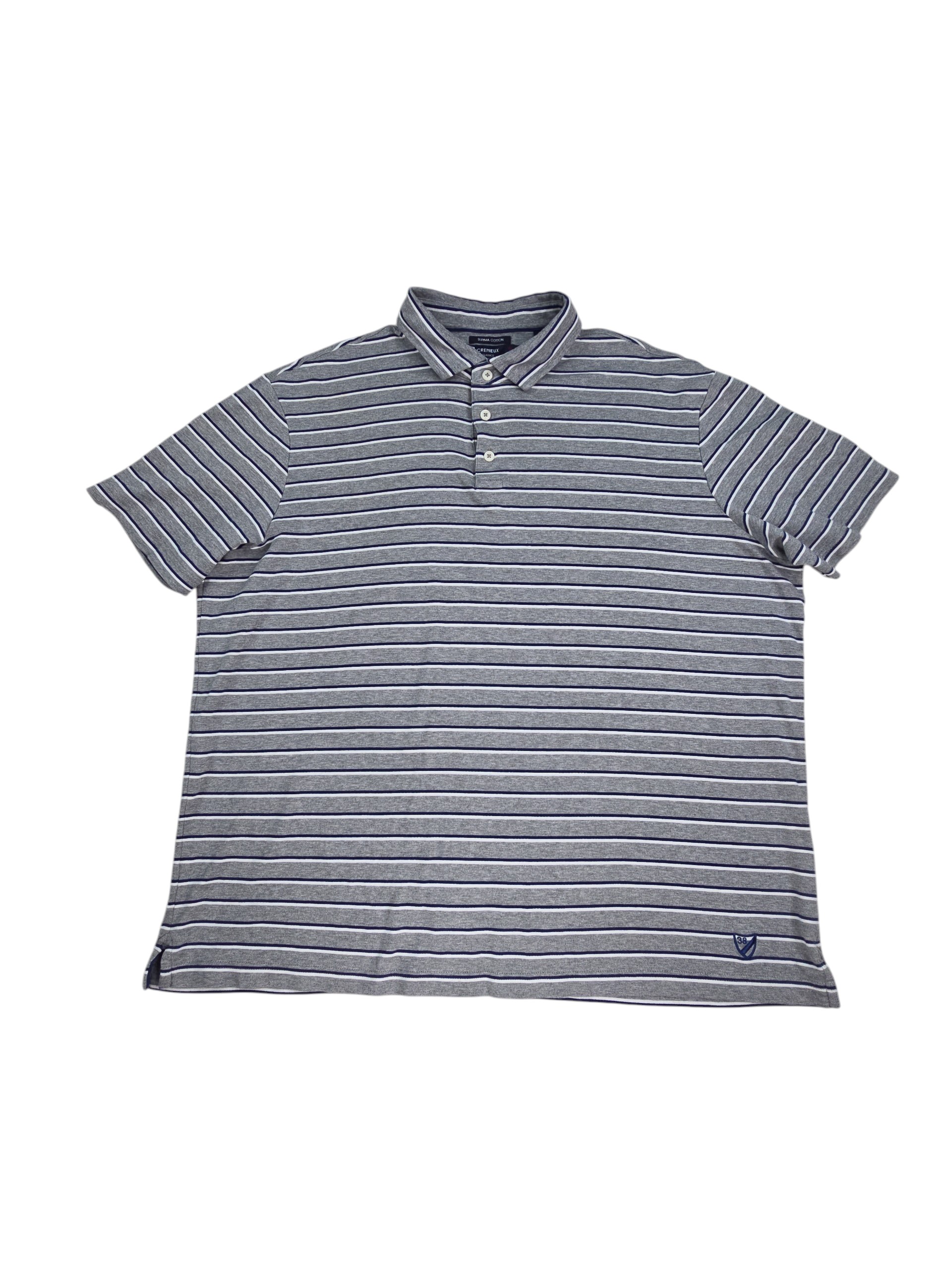 Cremieux Supima cotton polo shirt full front view men's XL