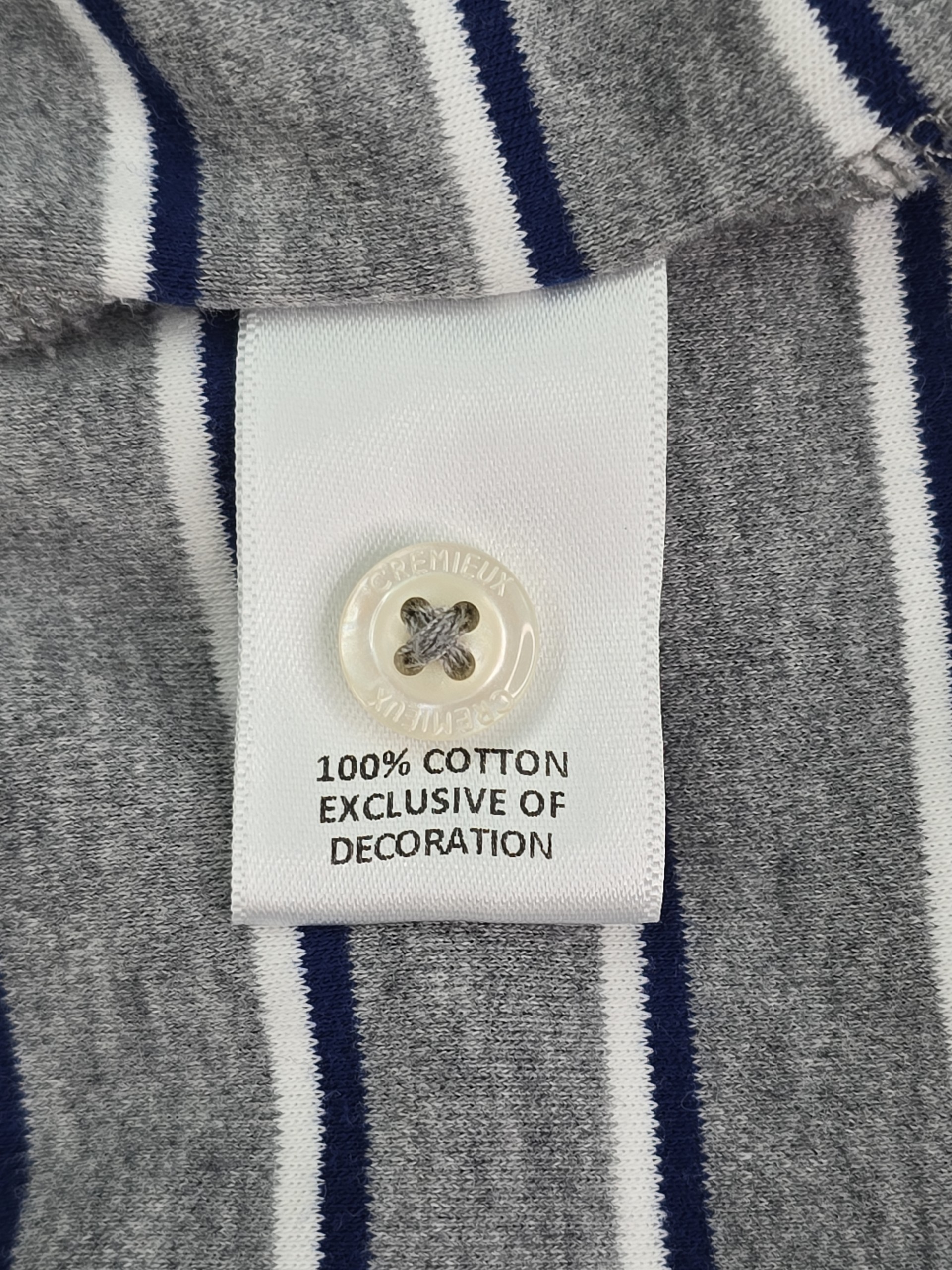Cremieux polo shirt material content 100 percent cotton