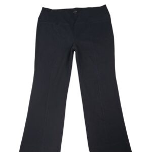 full front view J Jill black twill pull on pants