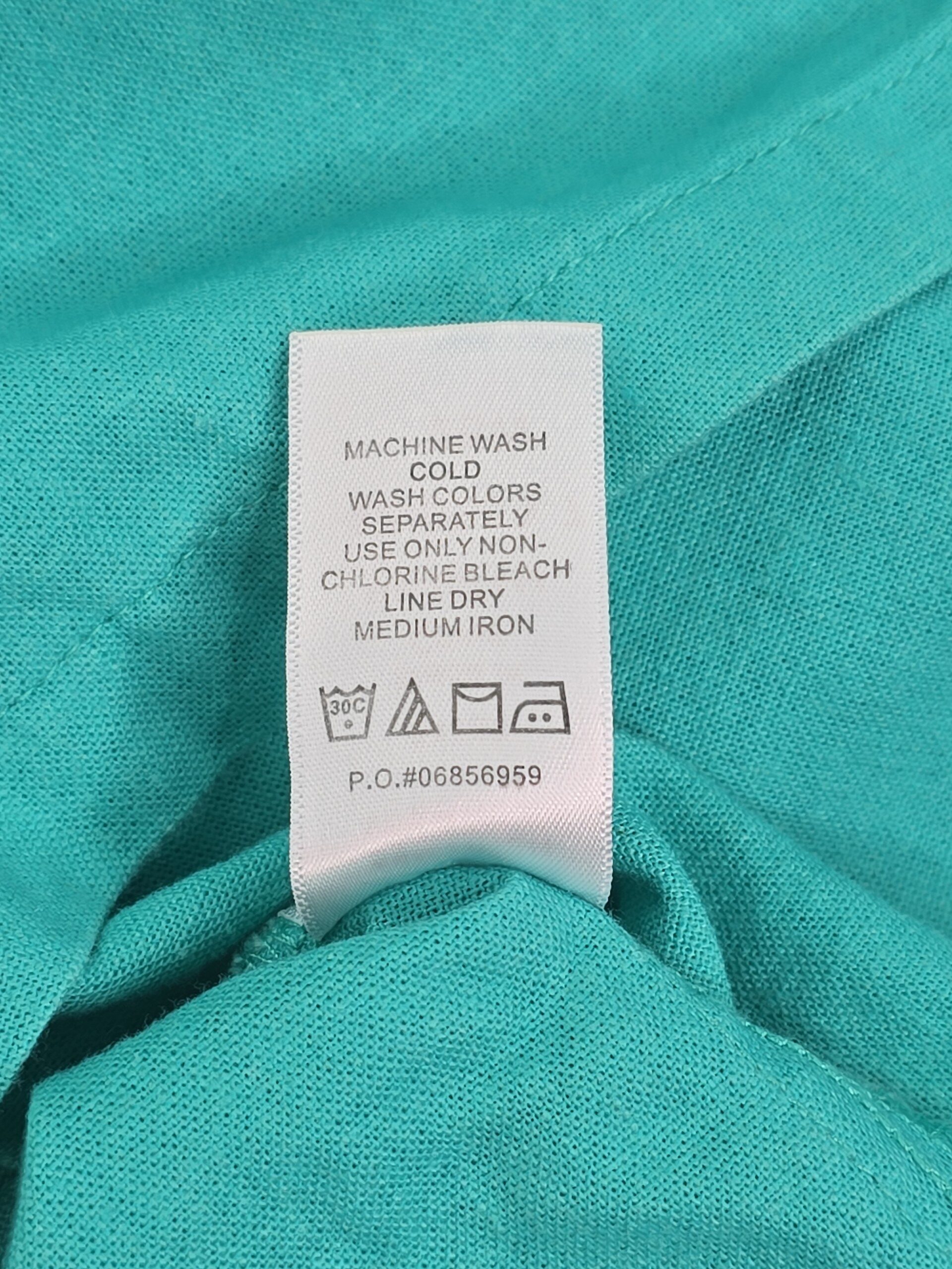 Jessica London linen top care label washing instructions