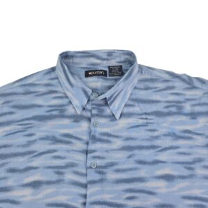 Puritan beach print shirt close up fabric and buttons
