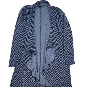 The Limited blue waterfall sweater front view