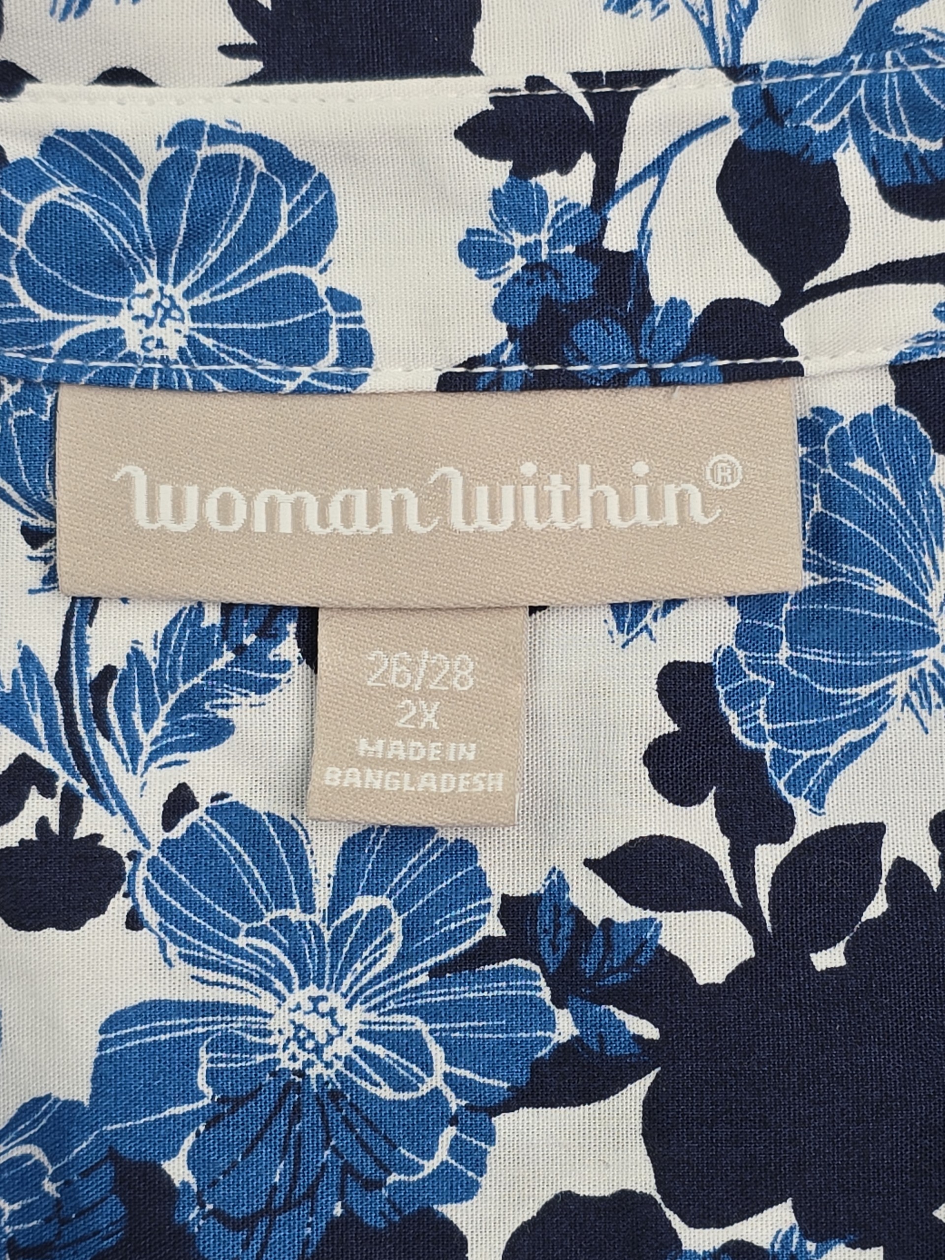 Woman Within sleeveless blouse size 2X brand tag