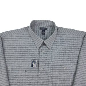 Saddlebred men's XXL long sleeve shirt gray plaid front view NWT