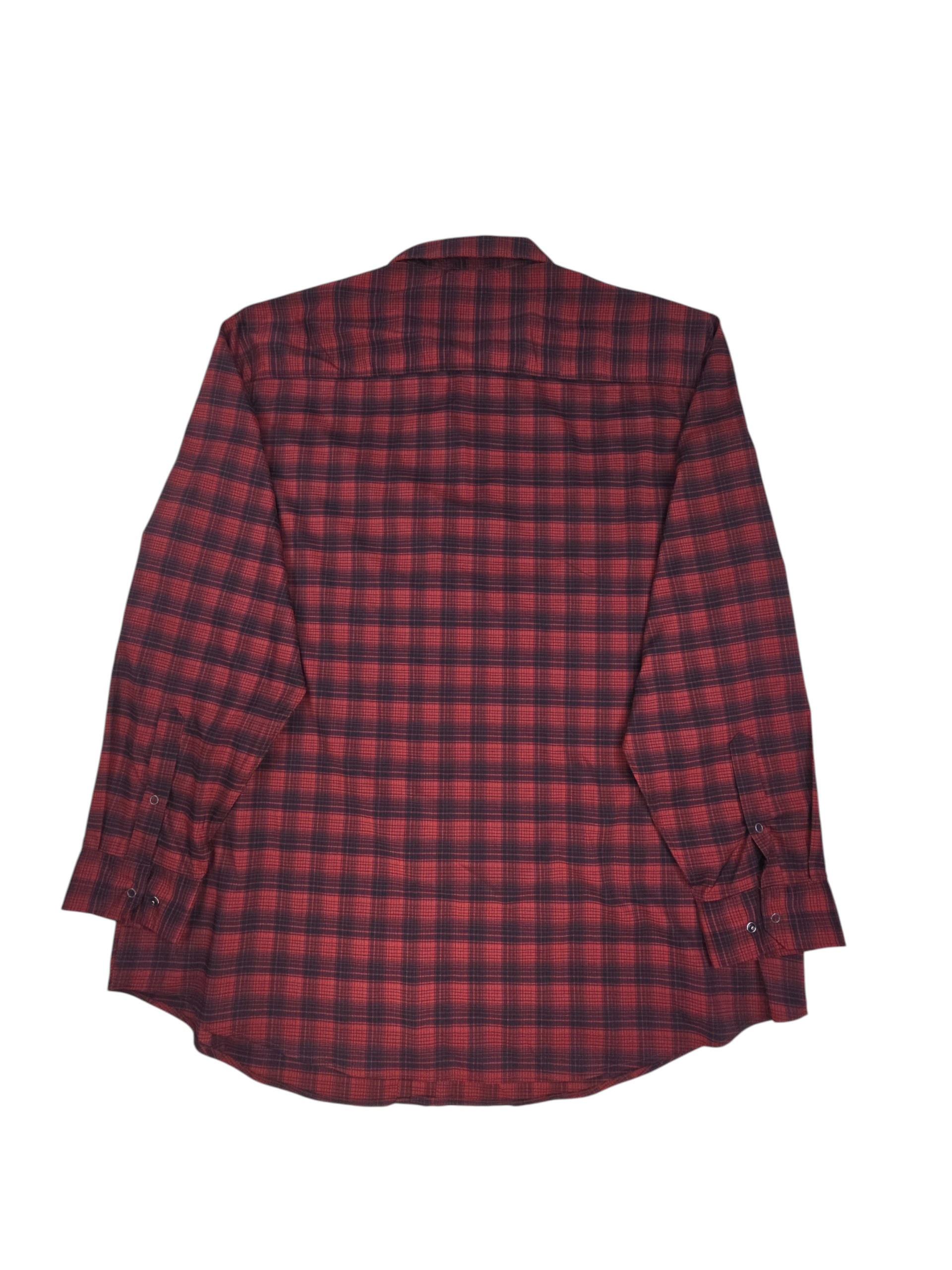 Swiss Tech red plaid performance shirt men's 3XL back view